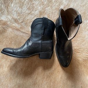 Western Booties | The Casey - Midnight Lizard